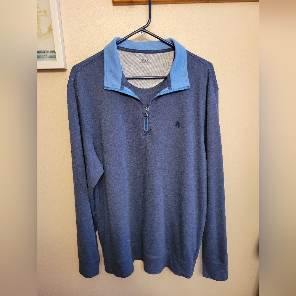 Izod 1/4 Zip Pullover Sweater Mens Size Large